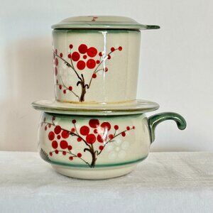 Vietnamese Coffee Phin Ceramic Coffee Filter Reactive Glaze Barware